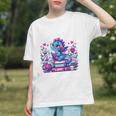 Just A Girl Who Loves Dragons And Books Cute Dragon Reading Premium Tri-Blend Graphic Youth
