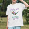 Just a Girl Who Loves Sloths And Books Graphic Youth