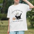Life Is Better With Tea Cats And Books Cat Sayings Graphic Youth