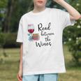 Read Between The Wines Im Just a Girl Who Loves Books & Wine Graphic Youth Read Between The Wines Im Just a Girl Who Loves Books & Wine Graphic Youth