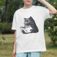 Reading Cat Cat Book Lover Graphic Youth