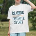 Reading Is My Favorite Sport Literary Book Lover Typography Graphic Youth