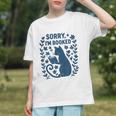 Sorry I'm Booked Cat Reading Book Boho Flowers Vintage Graphic Youth