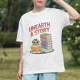 Unearth A Story Cute Turtle Reading Books Librarian Graphic Youth
