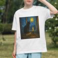 Van Gogh Starry Night Art Cat And Book Lovers Premium Tri-Blend Graphic Youth