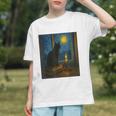 Van Gogh Starry Night Art Cat And Book Lovers Graphic Youth