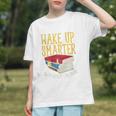 Wake Up Smarter Librarian Book Stack Premium Tri-Blend Graphic Youth