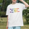 Women's Read Books Be Kind Stay Weird Book Lover Rainbow Graphic Youth