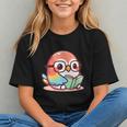 Adorable Book Lover Parrot With Reading Glasses Cute Graphic Youth
