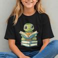 Adorable Turtle Reading Books Graphic Youth