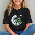 Astronaut Reading Book To Alien Shirt Moon Space Lover Kids Graphic Youth Astronaut Reading Book To Alien Shirt Moon Space Lover Kids Graphic Youth