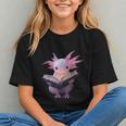 Axolotl Bookworm Reading Book Kawaii Graphic Graphic Youth