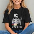 Never Better Skeleton Read Reading Book Librarian Men Women Graphic Youth