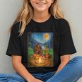 Bigfoot And Alien Reading Books Campfire Halloween Graphic Youth