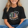 Books And Coffee Book Lover Bookish Green Book Theme Reading Graphic Youth