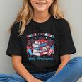 Books Fireworks And Freedom Independence Day Book Lover Graphic Youth