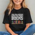 Never Too Many Books Read Book Reading Librarian Men Women Graphic Youth