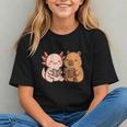 Capybara Axolotl Kawaii Kids Anime Book Lover Reading Graphic Youth Capybara Axolotl Kawaii Kids Anime Book Lover Reading Graphic Youth