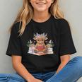 Cute Baby Highland Cow Reading Book Lover Toddler Graphic Youth