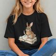 Cute Bunny Reading Book Glasses Bookworm Graphic Youth