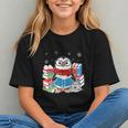 Cute Christmas A Penguin Reading Book Snowflake Hot Teacher Graphic Youth Cute Christmas A Penguin Reading Book Snowflake Hot Teacher Graphic Youth