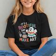 Cute Ghost Book Halloween Spooky Boo School Art Teacher Graphic Youth