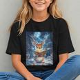 Deer Reads Book Women Girls Reindeer Graphic Youth Deer Reads Book Women Girls Reindeer Graphic Youth