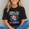 Drink Tea Read Books Be Happy Book Lover Reading Graphic Youth