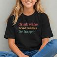 Drink Wine Read Books Be Happy Graphic Youth
