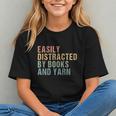 Easily Distracted By Books And Yarn Knitting & Crocheting Graphic Youth Easily Distracted By Books And Yarn Knitting & Crocheting Graphic Youth