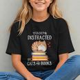 Easily Distracted By Cats And Books Reading Lover Bookish Graphic Youth Easily Distracted By Cats And Books Reading Lover Bookish Graphic Youth