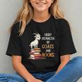 Easily Distracted By Goats And Books Goats And Book Reading Graphic Youth