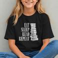 Eat Sleep Read Repeat Reading Book Librarian Men Women Kids Graphic Youth