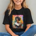 Educated Afro Girl Reading Book Lover History Month Graphic Youth
