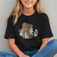 Ghosts Reading Books Teacher Halloween Librarian Book Lover Graphic Youth