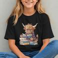 Highland Cow Reading Book Librarian Library Graphic Youth Highland Cow Reading Book Librarian Library Graphic Youth