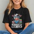 Introverted Book Club Reading Lover Cow Graphic Youth Introverted Book Club Reading Lover Cow Graphic Youth