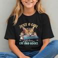 Just a Girl Who Loves Cats And Books Kitties Pet Art Lover Graphic Youth Just a Girl Who Loves Cats And Books Kitties Pet Art Lover Graphic Youth