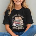 Just A Girl Who Loves Cats And Books Reading Librarian Graphic Youth Just A Girl Who Loves Cats And Books Reading Librarian Graphic Youth
