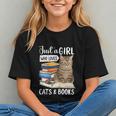 Just a Girl Who Loves Cats And Books Graphic Youth