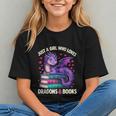 Just a Girl Who Loves Dragons And Books Reading Graphic Youth Just a Girl Who Loves Dragons And Books Reading Graphic Youth