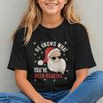 He Knows What You'Ve Been Reading Book Lover Women Santa Graphic Youth He Knows What You'Ve Been Reading Book Lover Women Santa Graphic Youth