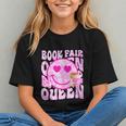 Library Book Fair Queen Vibe Groovy Tie Dye School Reading Graphic Youth