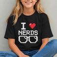 I Love Nerds I Heart Nerds For Science Book Knowledge Geeks Graphic Youth