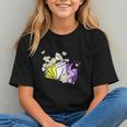 Non-Binary Book Lover Nonbinary Daisy LGBT Reading Pride Graphic Youth