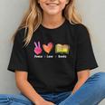 Peace Love Books Reader Librarian Library Book Graphic Youth