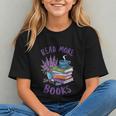 Read More Books Floral Book Reader Art Reading Lover Quote Graphic Youth