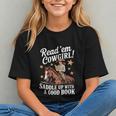 Read 'Em Cowgirl Saddle Up With A Good Book Rodeo Bookworm Graphic Youth
