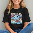 Readsolotl Blue Kawaii Axolotl Book Lover Reading Retro Graphic Youth Readsolotl Blue Kawaii Axolotl Book Lover Reading Retro Graphic Youth