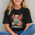 Readsolotl Kawaii Axolotl Reading Book Lover Graphic Youth